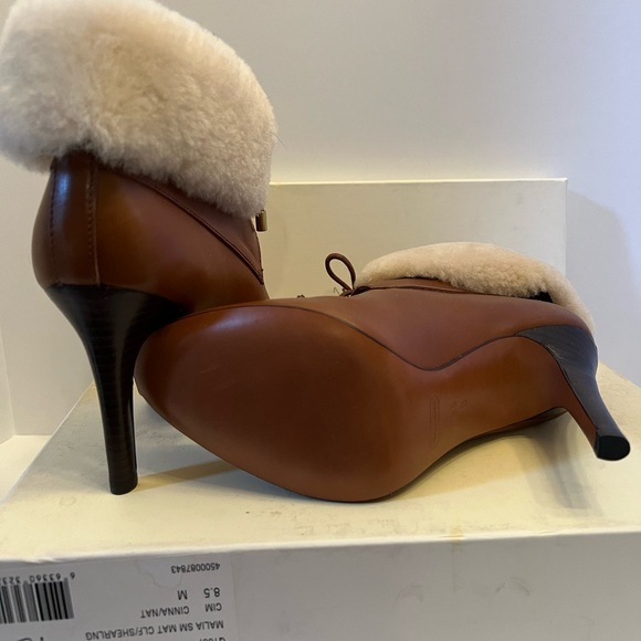 Brand new Coach Leather and Shearling Ankle Boots - Picture 5 of 8